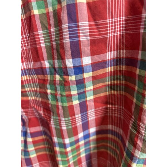Ralph Lauren Shirt Men's Plaid Button Down Classic Fit Short Sleeve Colorful Med - Picture 3 of 4